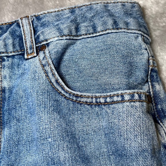 ASOS Womens Size 6 Denim Mini Skirt Blue Jean Raw Hem Casual Summer Festival - Picture 12 of 13